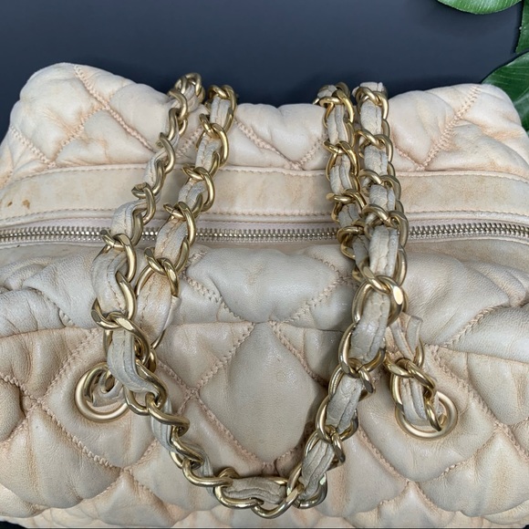 CHANEL • BUBBLE QUILT BOWLER BAG W/ CARD &DUST BAG - Picture 8 of 14